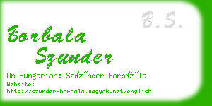 borbala szunder business card
